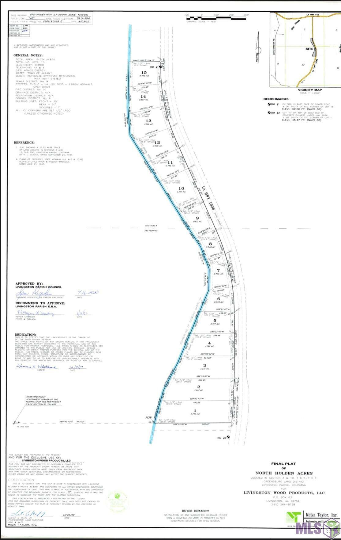 Property Photo:  Lot 11 La Hwy 1036  LA 70774 