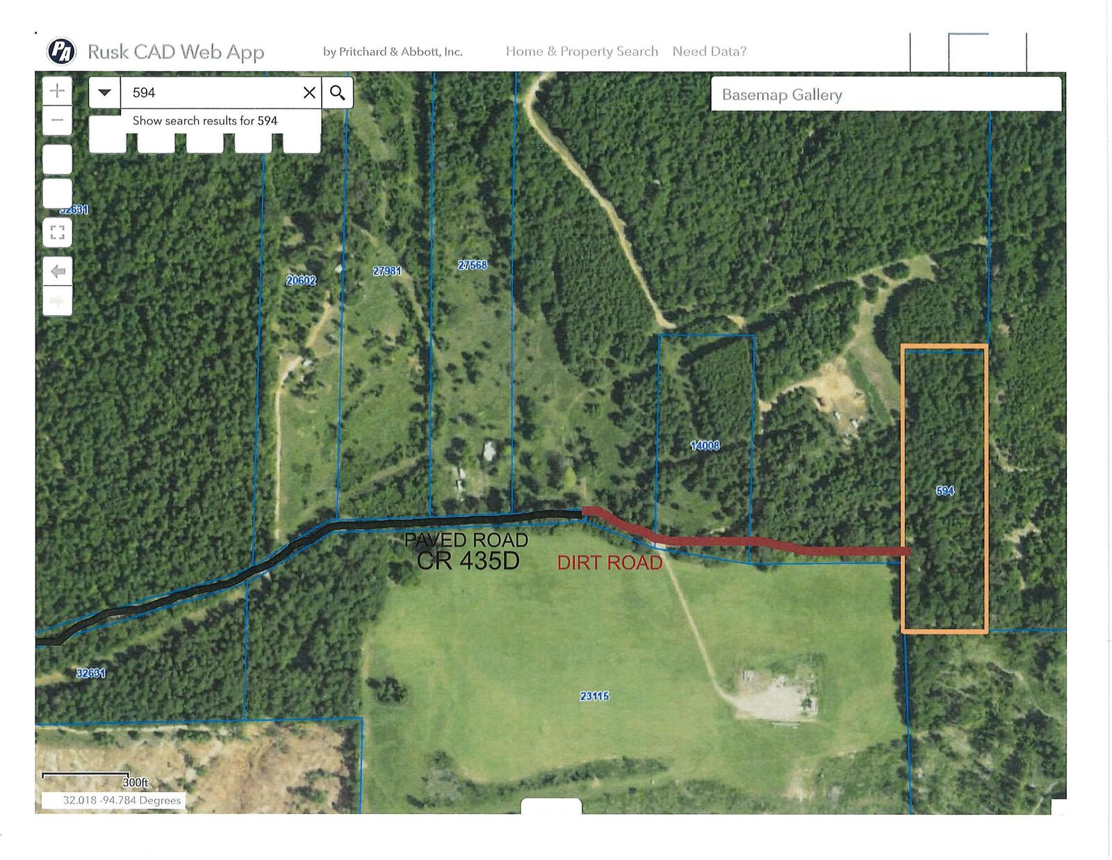 Property Photo:  Tbd 6.14 Ac Cr 435 D  TX 75667 