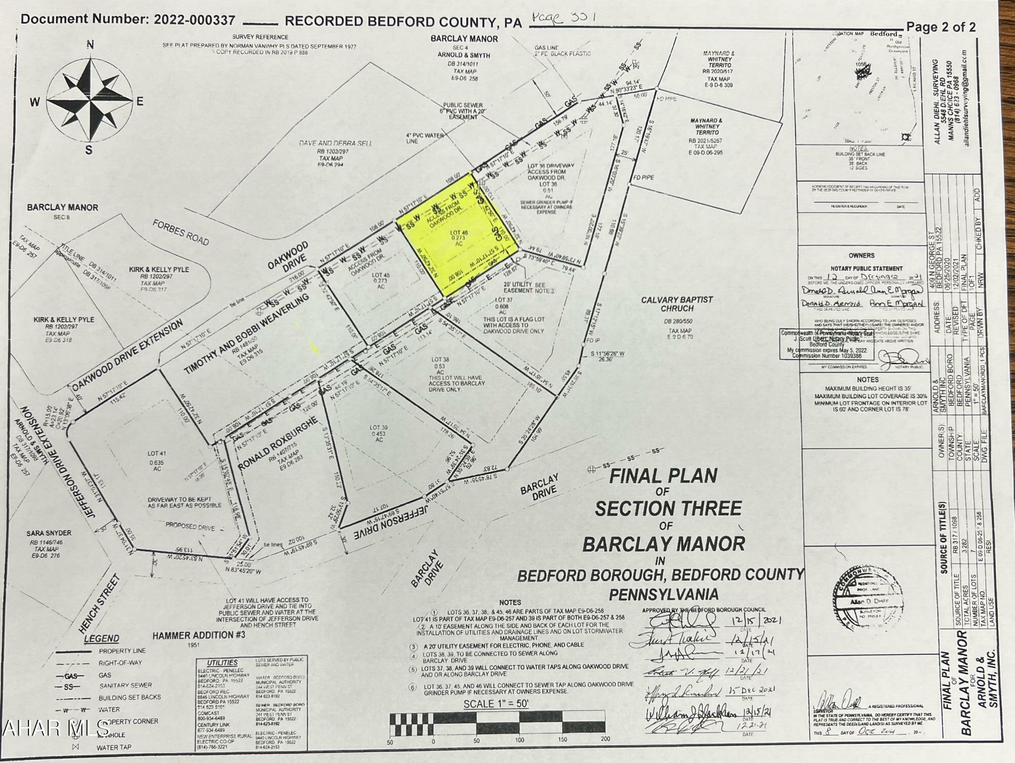 Property Photo:  Lot 46 Oakwood Drive  PA 15522 