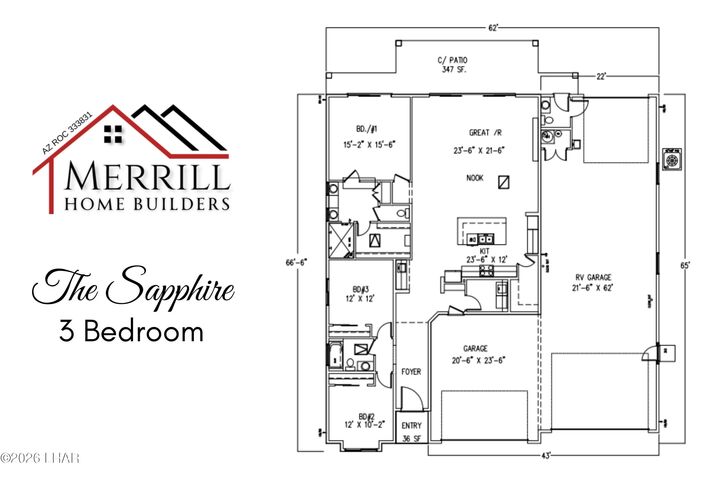 Property Photo: 3 Bedroom Sapphire On-Your-Lot Plan AZ 86404