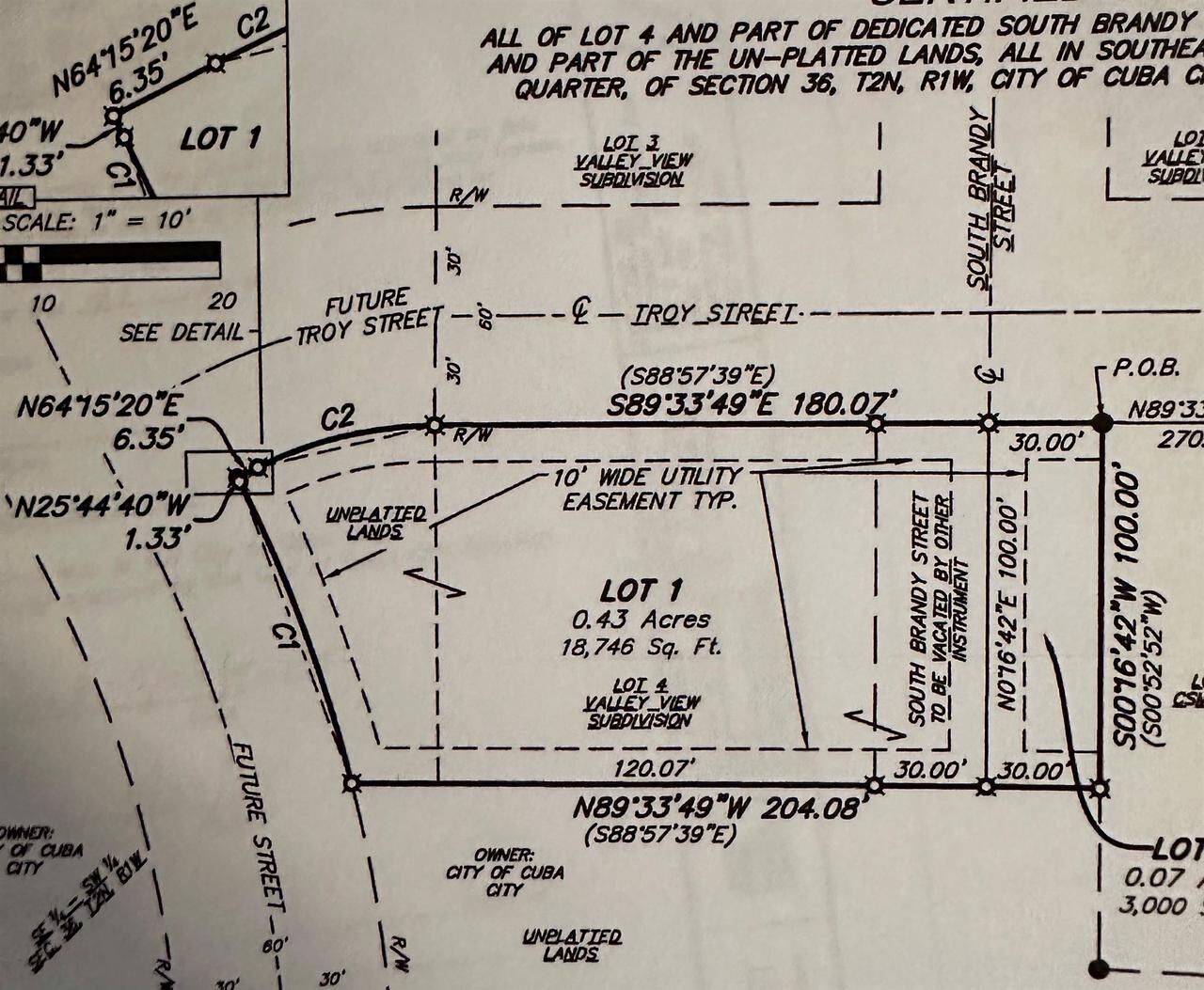 Property Photo:  .43 Acres Corner Of Brandy And Troy Court  WI 53807 