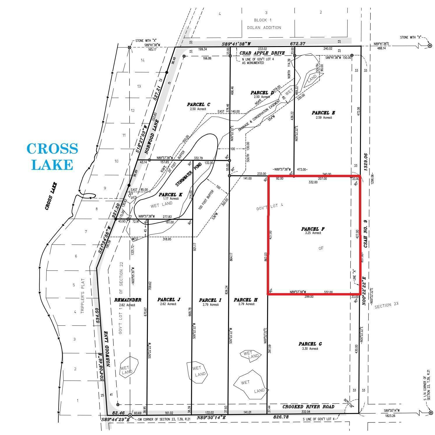 Property Photo: X Cross Lake Road Lot F MN 55063