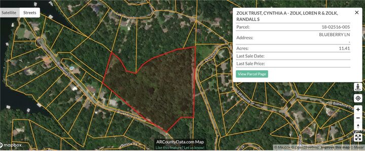 Property Photo:  Blueberry Lane  AR 72745 