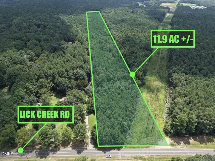 Property Photo: 11.9 Ac, Lick Creek Road NC 27330