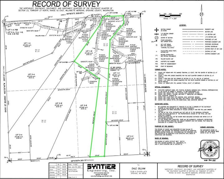 Property Photo:  Nka W Ballard Rd Lot 1-B  WA 99208 