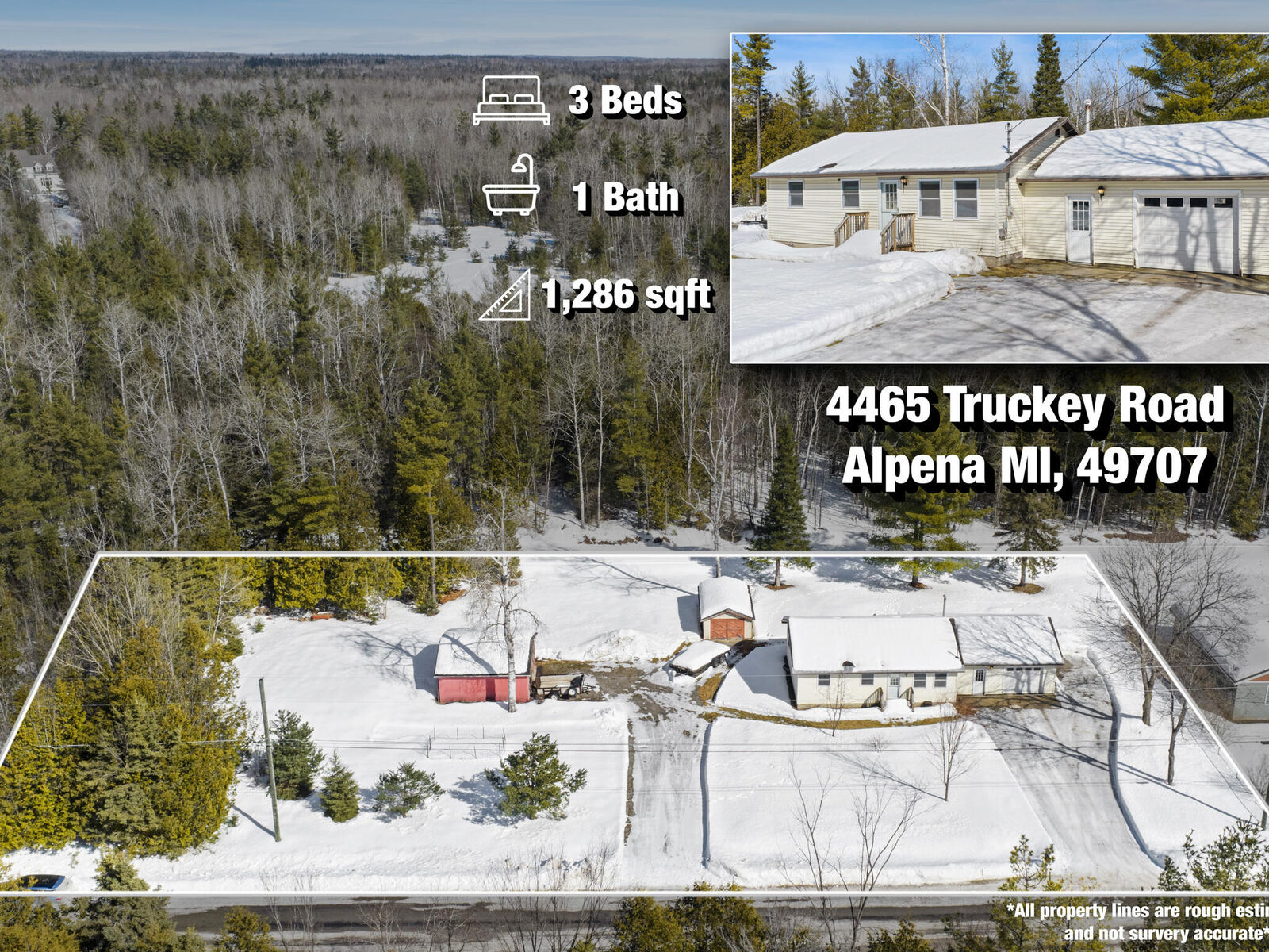 Property Photo:  4465 Truckey Road  MI 49707 