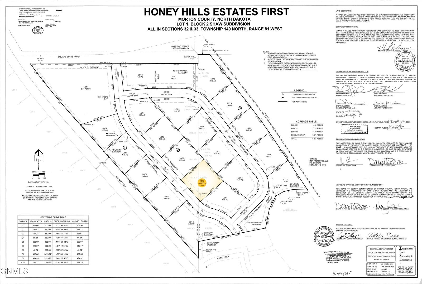 Property Photo:  3522 Honey Lane  ND 58554 