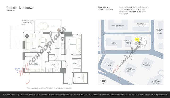 Property Photo:  5685 Halley Avenue 1909  BC V5H 0L9 