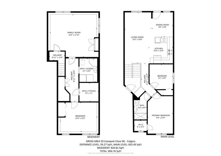Property Photo:  20 Covepark Close NE  AB T3K 5R3 