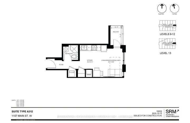 Property Photo:  1107 Main Street W 1309  ON L8S 1B8 