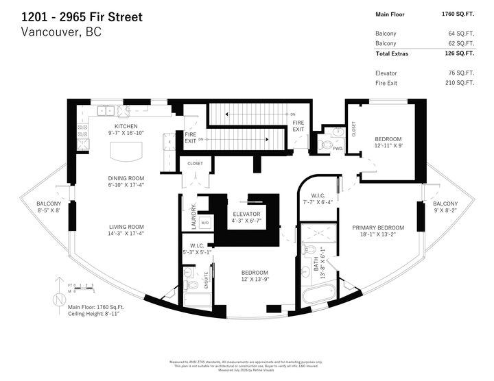 Property Photo: 2965 Fir Street 1201 BC V6J 5M9