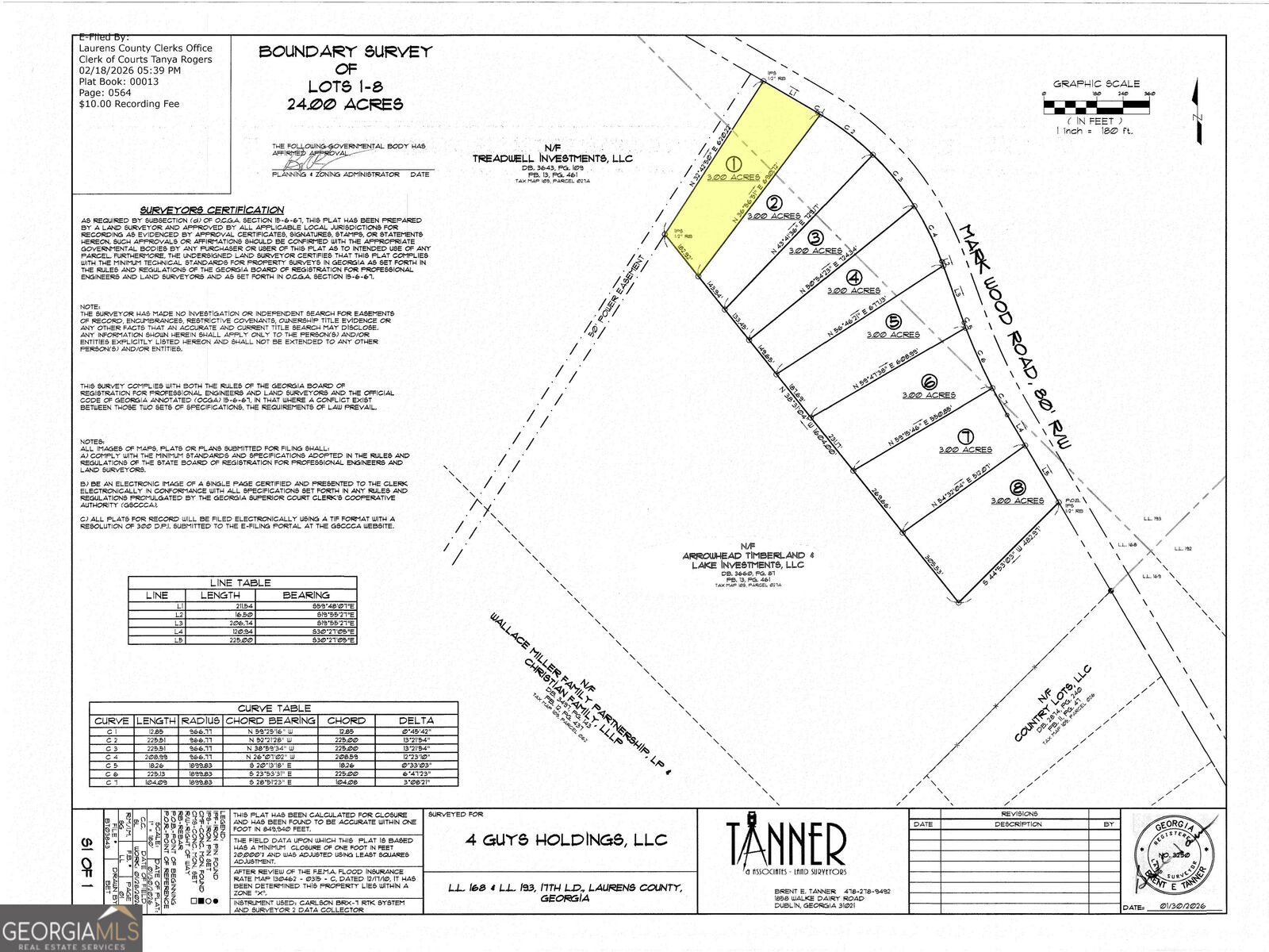 Property Photo:  0 Mark Wood Rd. Lot 1  GA 31019 