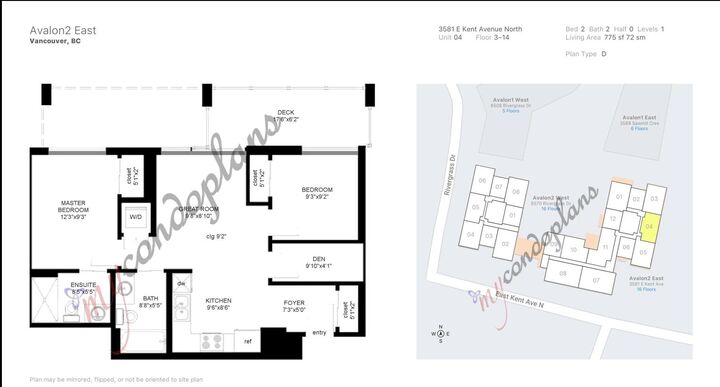 Photo de la propriété:  3581 E Kent Avenue North 804  BC V5S 0H6 