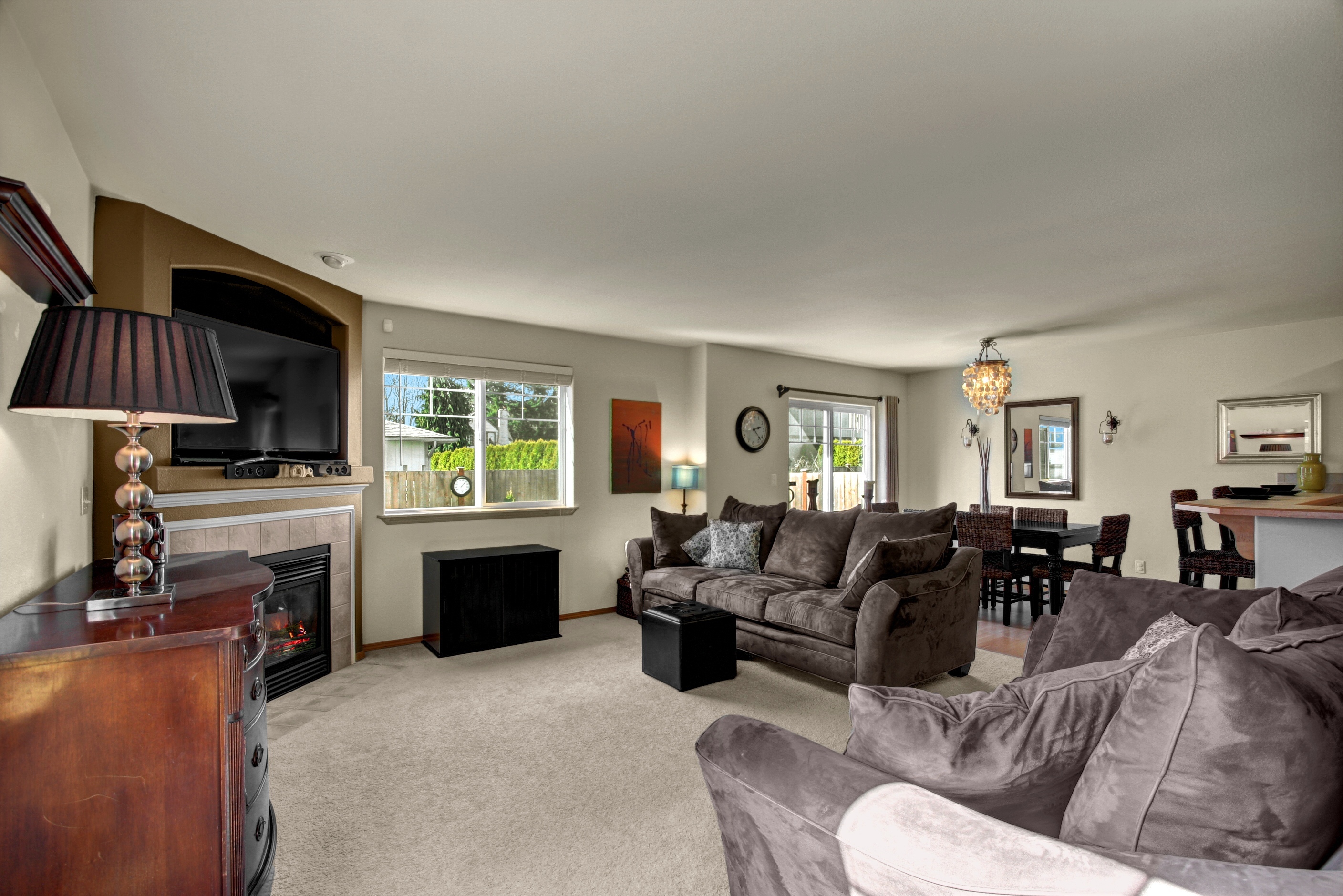 Property Photo: Great room, dining room, and kitchen 8722 58th Drive NE  WA 98270 