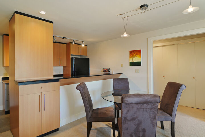 Property Photo: Living room, dining room, kitchen 121 N 46th St 301 WA 98103