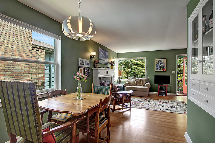 Property Photo: Living room & dining room 7535 23rd Ave NW  WA 98117 